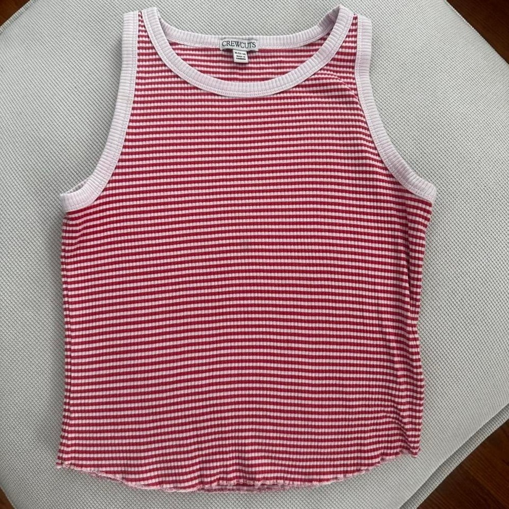 J.CREW‎ Red and Pink Striped Tank